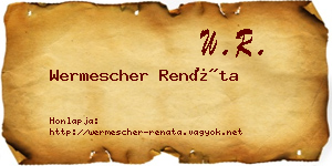Wermescher Renáta névjegykártya